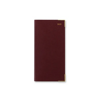2026 Diary Letts of London Classic Slim Week to View w/ Planner Burgundy T3SUBG