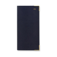 2026 Diary Letts of London Classic Slim Week to View w/ Appointments, Planner, Notes Dark Blue T3ZABL