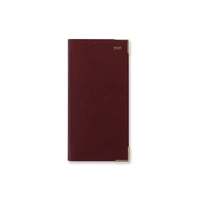 2026 Diary Letts of London Classic Slim Week to Page Burgundy T75SBG