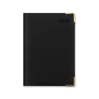 2026 Diary Letts of London Connoisseur A5 Day to Page w/ Appointments Black TC1XBK