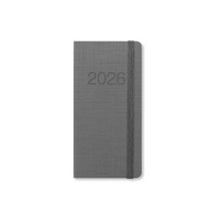 2026 Diary Letts of London Memo Slim Week to View Concrete 082493