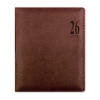 2026 Diary Letts of London Milano Quarto Week to View Vertical w/ Appointments Chocolate 081172