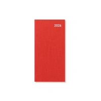 2026 Diary Letts of London Principal Slim Week to View Red TP3SURD