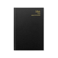 2026 Diary Letts of London Standard A5 Day to Page w/ Appointments Black T11XBK