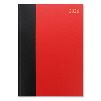 2026 Diary Letts of London Standard A4 2 Pages to a Day Red-Black TC10