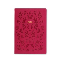 2026 Diary Letts of London Woodland A5 Week to View Pink 082162