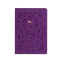 2026 Diary Letts of London Woodland A5 Week to View Purple 082163