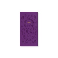 2026 Diary Letts of London Woodland Slim Week to View Purple 082548