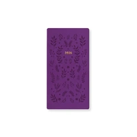 2026 Diary Letts of London Woodland Slim Week to View Purple 082548