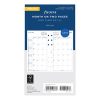2026 Refill Filofax Classic Personal Month to View 26-68410