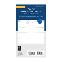 2026 Refill Filofax Classic Personal Week to View Multilanguage 26-68427
