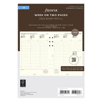 2026 Refill Filofax Cotton Luxury A5 Week to View Vertical Multilanguage 26-68513