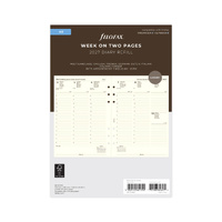 2027 Diary Refill Filofax Luxury A5 Week On Two Pages With Appointments Multilanguage Cotton Cream, 27-68513