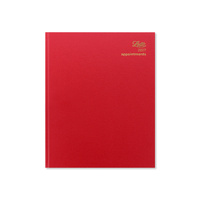 2027 Diary Letts of London Standard Quarto Week to View Vertical w/ Appointments Red, 27-T31YRD