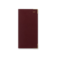 2027 Diary Letts of London Classic Slim Month to View Burgundy, 27-T15SBG