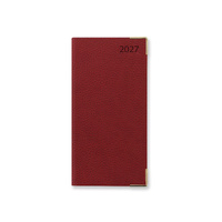 2027 Diary Letts of London Connoisseur Slim Week to View w/ Appointments Red, 27-TC3SURD