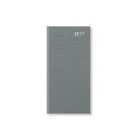 2027 Diary Letts of London Principal Slim Month to View Grey, 27-TP1SGY