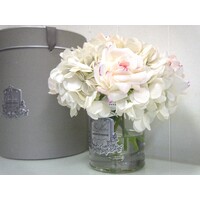Cote Noire Grand Bouquet with Blush Roses & White Hydrangeas Limited Edition LRHS02