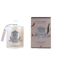 Cote Noire Soy Blend Candle Badged Silver 450 g - Pink Champagne
