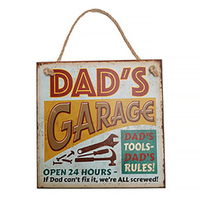 At Home Vintage Sign - Dad's Garage, Gift For Dad, TSK Giftware AHS004