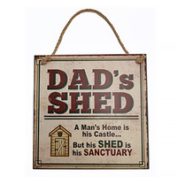 At Home Vintage Sign - Dad's Shed, Gift For Dad, TSK Giftware AHS006