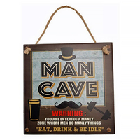 At Home Vintage Sign - Man Cave, Gift For Him, TSK Giftware AHS015
