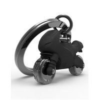 Metalmorphose Miniature 3D Metal Keychain - Motorbike, Whitehill MTM946