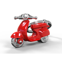 Metalmorphose Miniature 3D Metal Keychain - Scooter, Whitehill MTM933-01