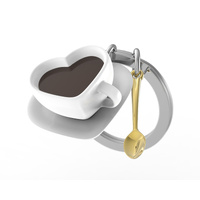 Metalmorphose Keychain Miniature 3D Coffee Lover, MTM216-01