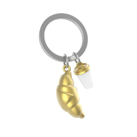 Metalmorphose Miniature 3D Metal Keychain - Croissant MTM-KCRO