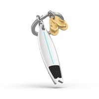 Metalmorphose Miniature 3D Metal Keychain - Surfboard & Flip-Flops, Whitehill MTM332-01