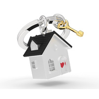 Metalmorphose Miniature 3D Metal Keychain - Home Sweet Home, Whitehill MTM345-01