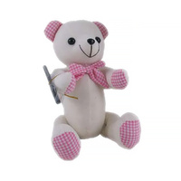Elka Autograph Bear Large 38cm Pink Gingham Signature Bear 5606-PKG