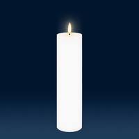Uyuni Lighting Specialty Pillar Flameless Candle 5.8 x 22.2cm Nordic White NW06025
