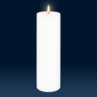 Uyuni Lighting Pillar Flameless Candle 7.8 x 25.4cm - Nordic White NW-C78025