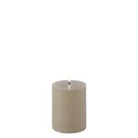 Uyuni Lighting Pillar Flameless Candle 7.8 x 10.1 cm - Sandstone SA-C78010