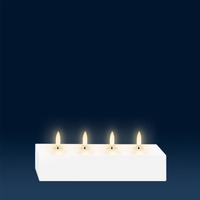 Uyuni Lighting Quattro Block Flameless Candle 18x5x3.8cm - Nordic White NW1805038