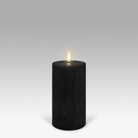 Uyuni Lighting Pillar Flameless Candle 7.8 x 15.2 cm - Forest Black FB-C78015