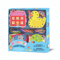 Buddy & Barney Alphabet Lacing Cards, BB020