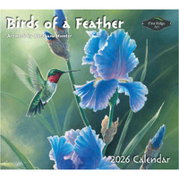 2026 Calendar Pine Ridge Art Birds of a Feather by Janene Grende, Horizontal Wall 6015