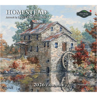 2026 Calendar Pine Ridge Art Homestead by James Lorimer Keirstead, Horizontal Wall 6027