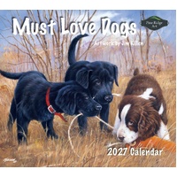 2027 Calendar Pine Ridge Art Must Love Dogs Horizontal Wall 5006