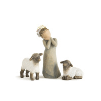 Willow Tree Figurine 13cm Little Shepherdess 3-Piece Set, Christmas Decoration 26442