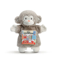 DEMDACO Baby Puppet Cloth Book Five Little Monkeys 5004700462