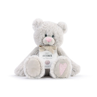 Demdaco Birthstone Bears Plush 22cm October Pink Tourmaline Playful, Whitehill 5004701055