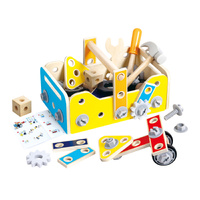 Hape Build-It Tool Box 83 Pieces Pretend Play Set, E3220
