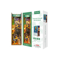 Tonecheer 3D Wooden Puzzle Vincent's World Book Nook Kit, TQ113