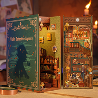 Tonecheer 3D Wooden Puzzle Violin Detective Agency Book Nook Kit, Acton TQ117