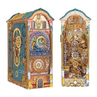 Tonecheer 3D Wooden Puzzle Clock Tower Book Nook Kit, TQ136