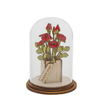 Tiny Town 8.5cm Love You Flower Dome by Enesco A30452